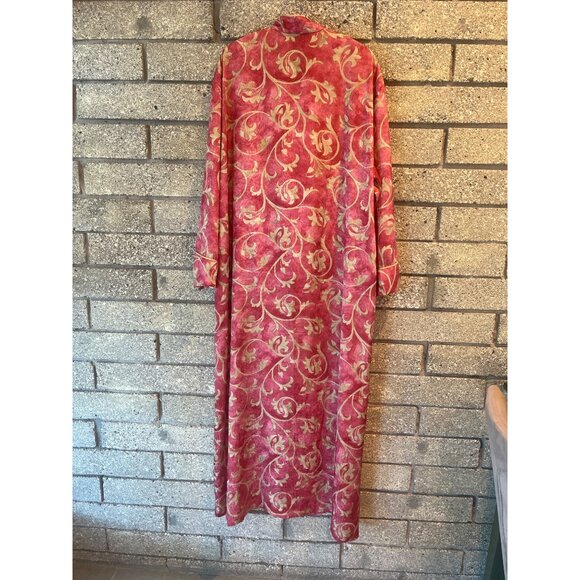Mary McFadden Saks Fifth Avenue Vintage Velvet Floral Maxi Dress M - Picture 7 of 9